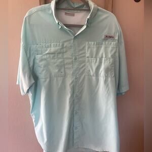 Columbia PFG Bahama 2 Men’s Fishing Shirt Teal Lightweight Size XL Onmishade